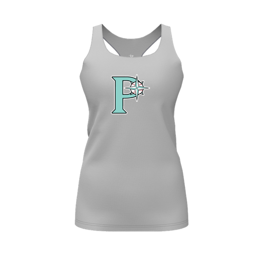 [FT0TRBGY-FYS-LOGO1] Decker Racerback Tank Top (Female Youth S, Gray, Logo 1)